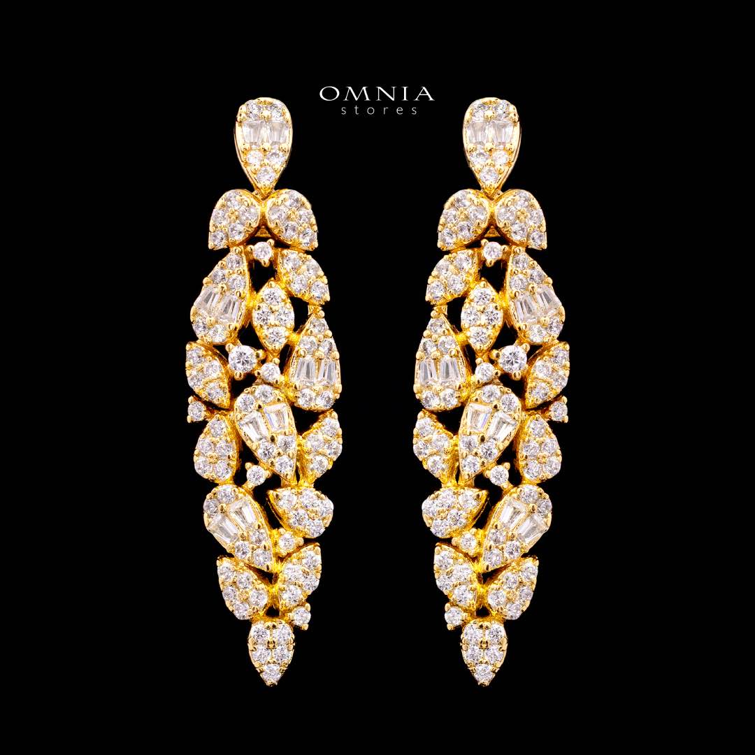Alina Gold Bridal Full Set in High Quality Zircon Stone Rhodium Plated(15 size only available in ksa ) - Image 5