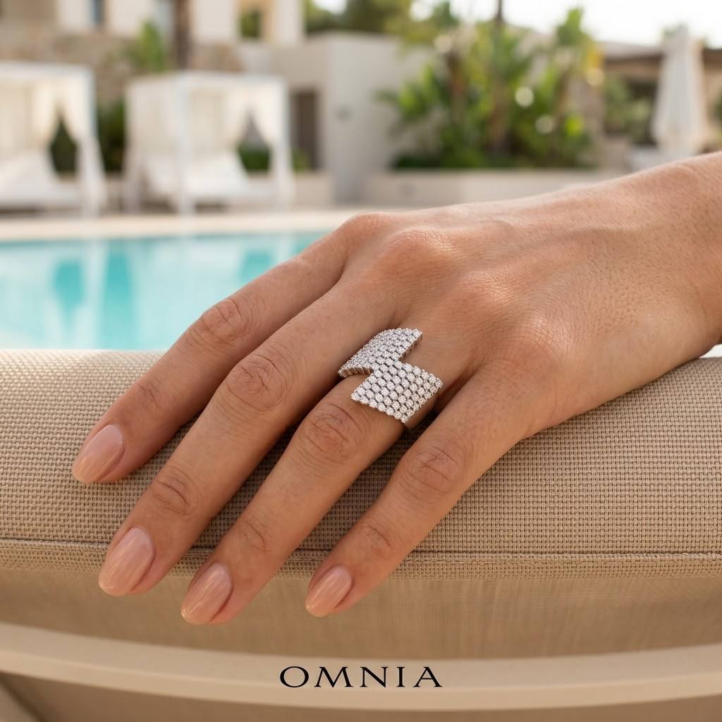 Theodora White Moissanite Ring 925 Sterling Silver Premium Finish - Image 3