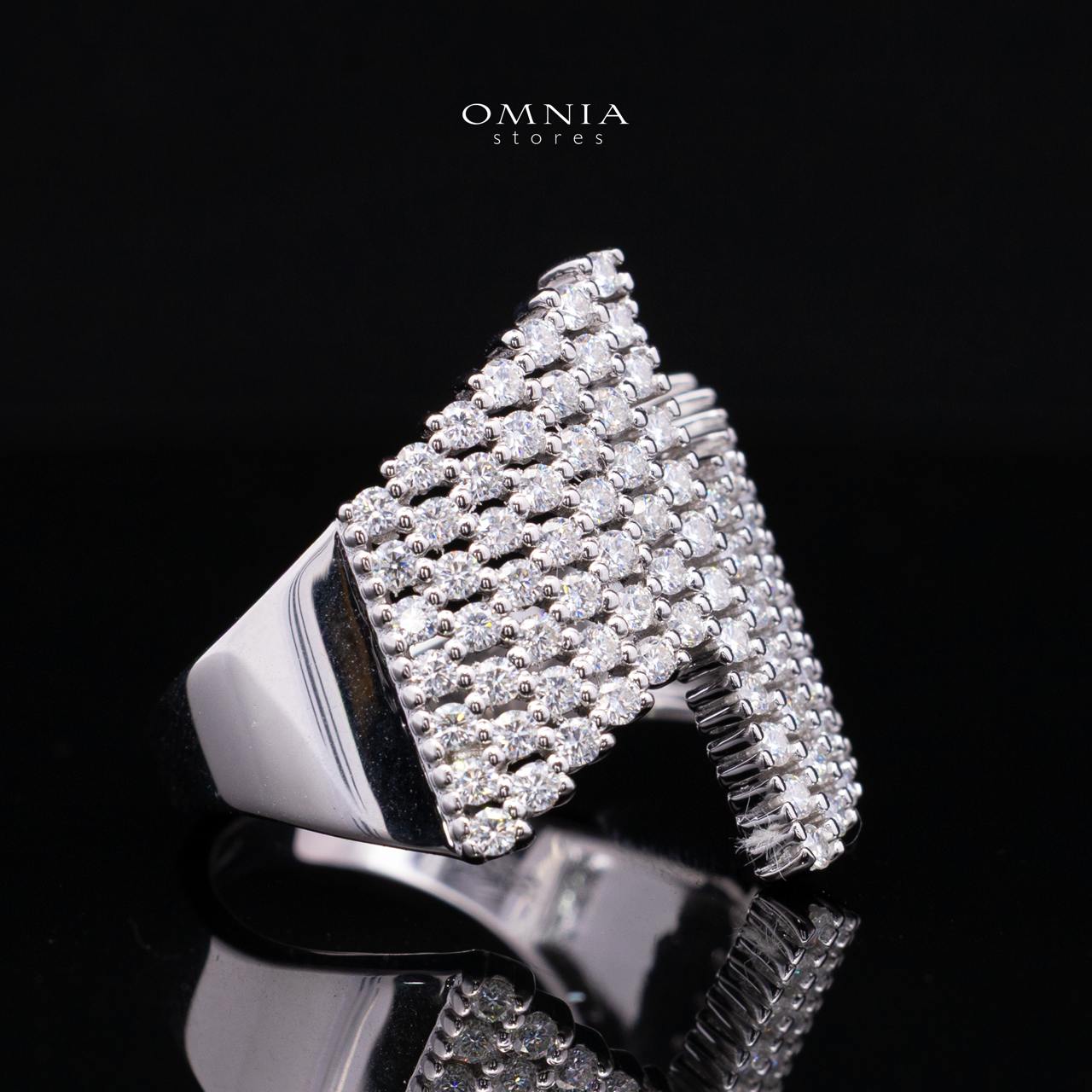 Theodora White Lab-Grown Moissanite Ring with GRA Certificate in 925 Sterling Silver Premium Finish - Image 3