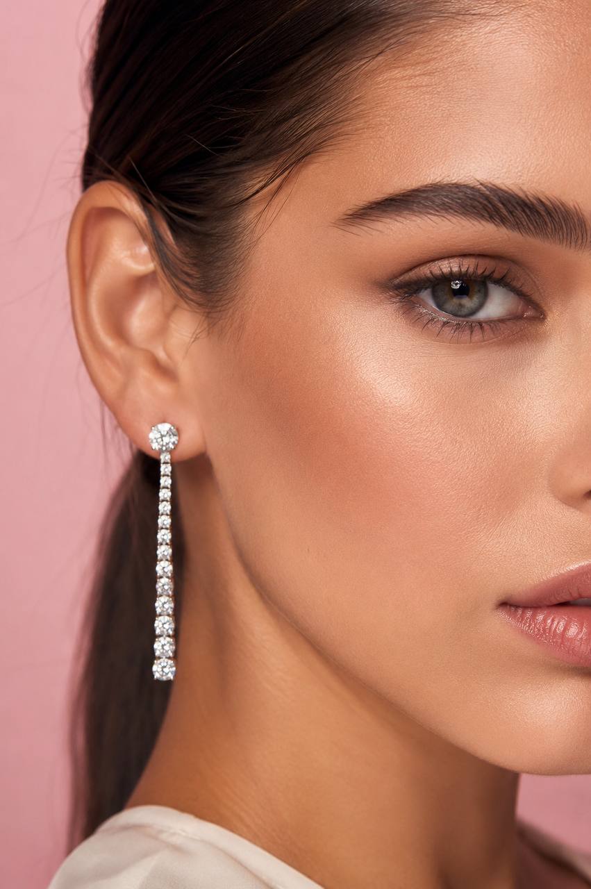 Adaline Drop Earrings — 925 Sterling Silver with Premium Simulated Diamonds - Image 4