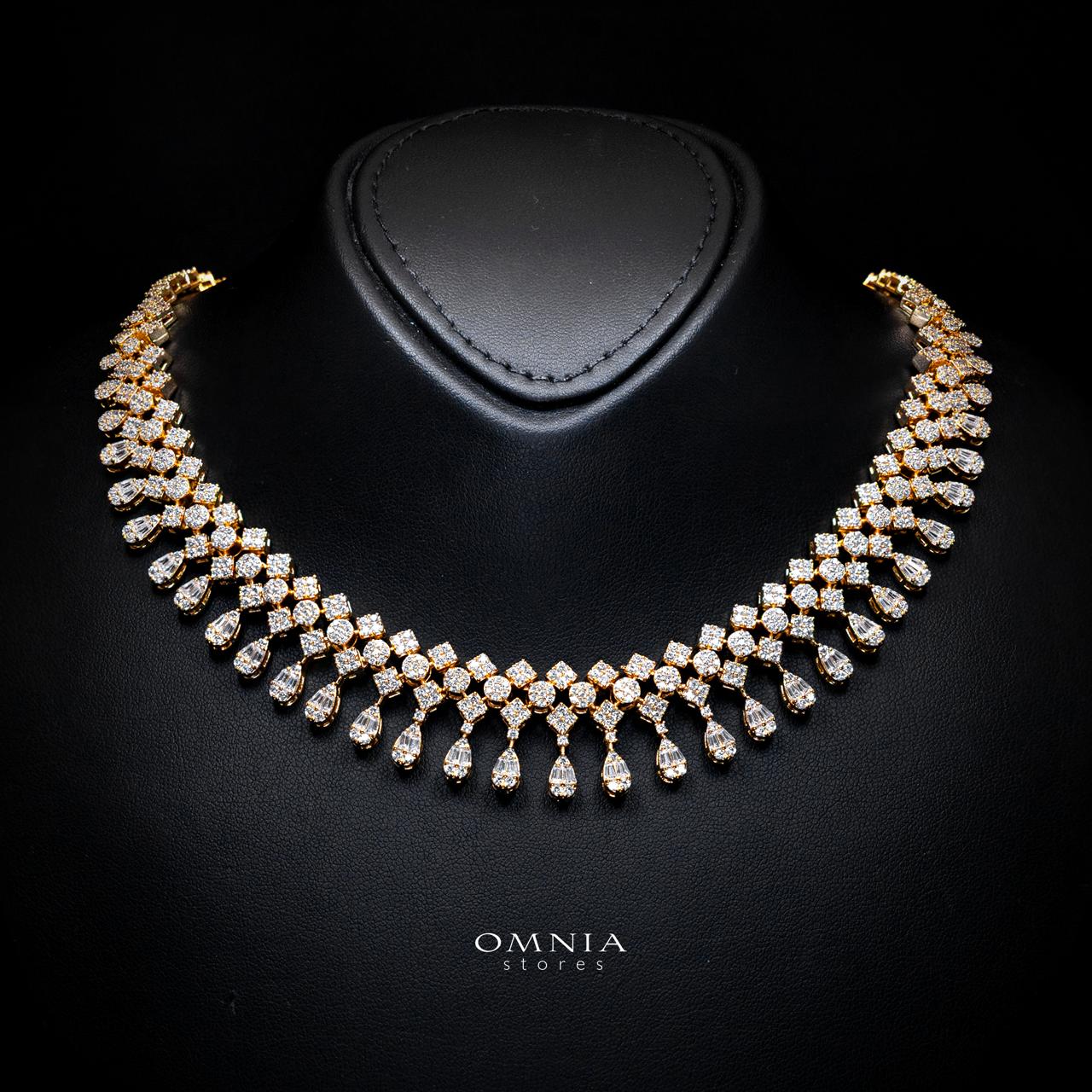 Amani Gold Bridal Full Set with High-Quality Simulated Diamonds – Rhodium Plated - Image 2