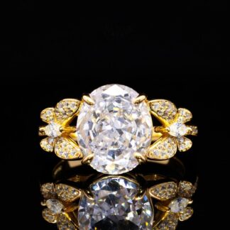 Maysun White Gold-Plated Ring in 925 Silver with Premium Simulated Diamonds