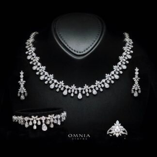 Bonnie White Bridal Full Set – Premium Rhodium Plated with High-Quality Zircon Stones