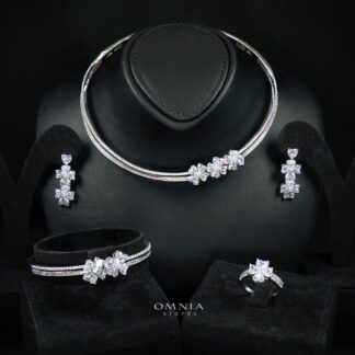 Jocelyn White Bridal Full Set – Premium Rhodium Plated with High-Quality Zircon Stones