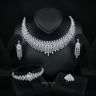 Alexa White Bridal Full Set – Premium Rhodium Plated with High-Quality Zircon Stones
