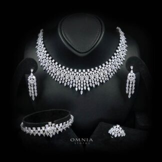 Alexa White Bridal Full Set – Premium Rhodium Plated with High-Quality Zircon Stones