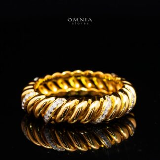 Deanna Gold-Plated Ring in 925 Silver with Premium Simulated Diamonds