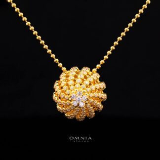 Cyralisse Gold Necklace with High-Quality Premium Simulated Diamonds in 925 Sterling Silver