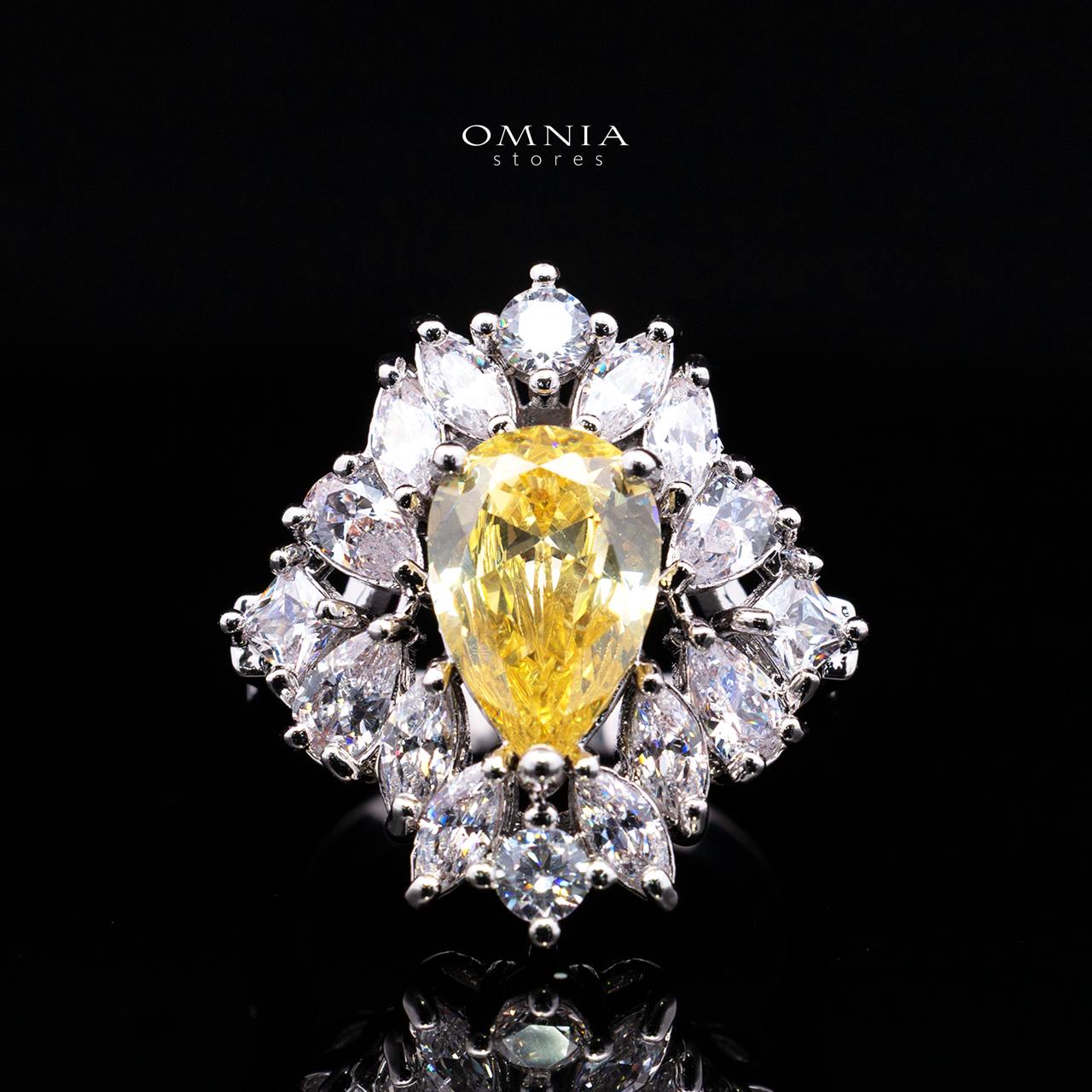 Suhana Yellow Bridal Full Set in High Quality Simulated Diamonds - Image 5