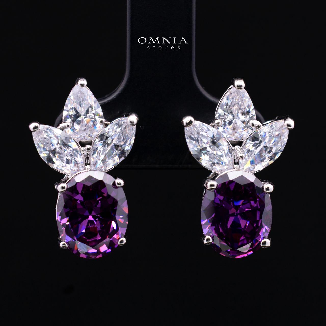 Omnia Buthaina Purple Bridal Full Set High Quality Simulated Diamonds - Image 4