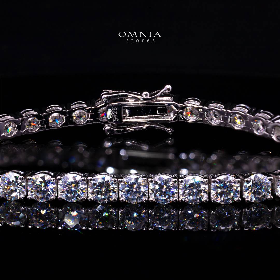 Jenievel White 4mm Tennis Bracelet with High-Quality Premium Moissanite, GRA Certificate, and Rhodium Plating in 925 Sterling Silver - Image 2