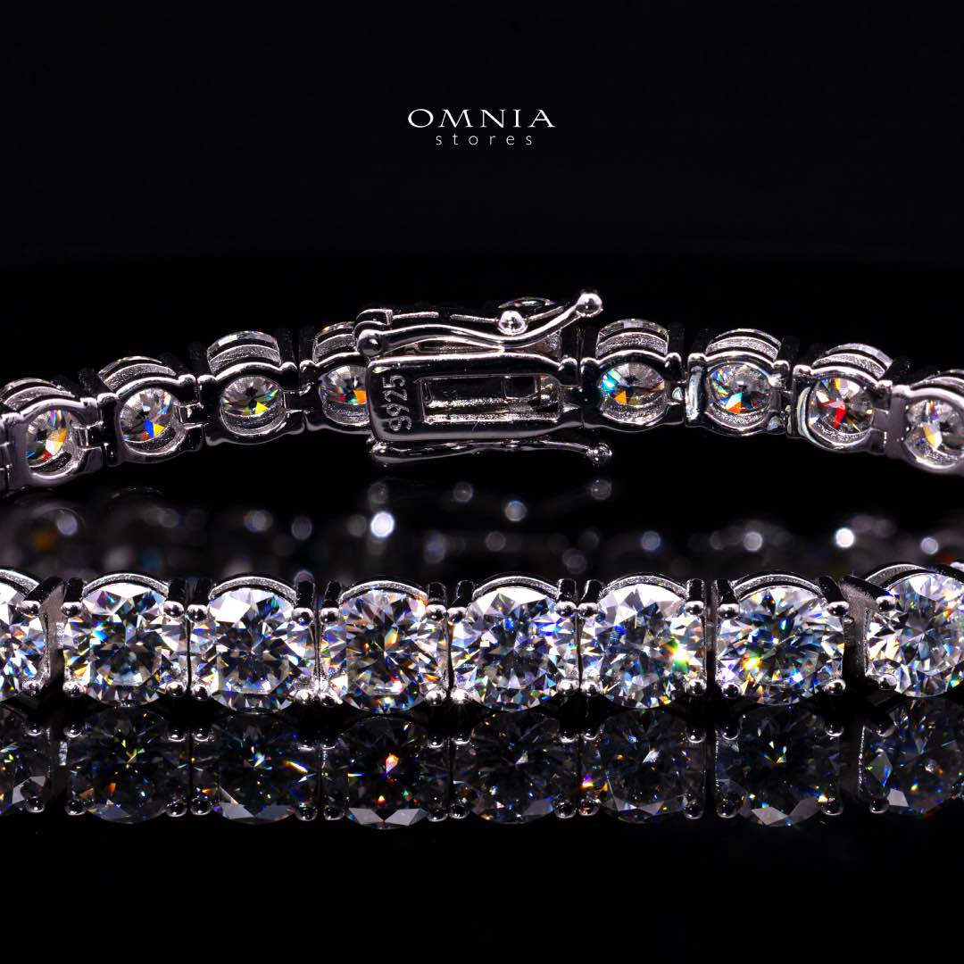 Liyanah White 5mm Tennis Bracelet with High-Quality Premium Moissanite, GRA Certificate, and Rhodium Plating in 925 Sterling Silver - Image 2