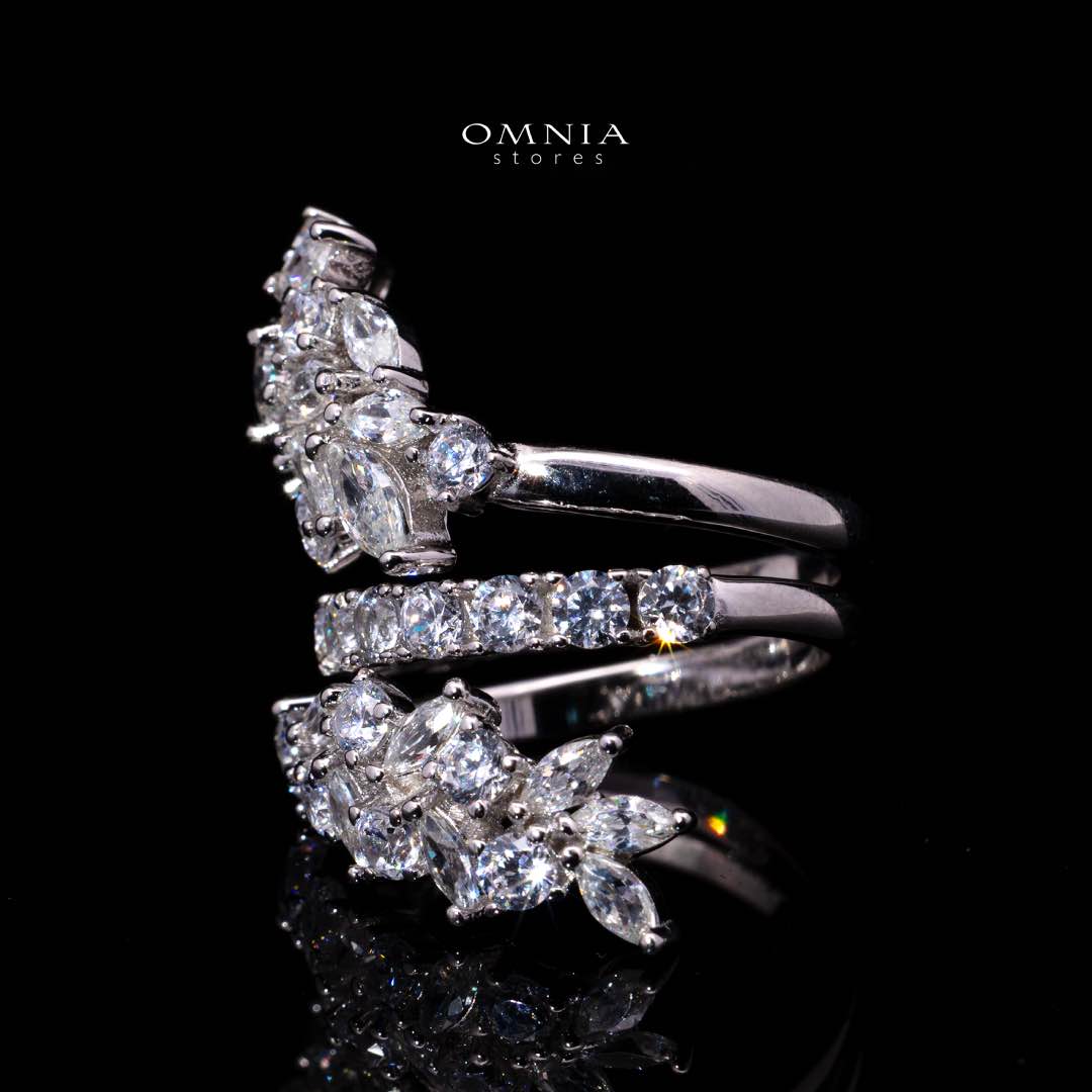 Raneen Ring with High Quality Premium Simulated Diamonds in 925 Silver - Image 2
