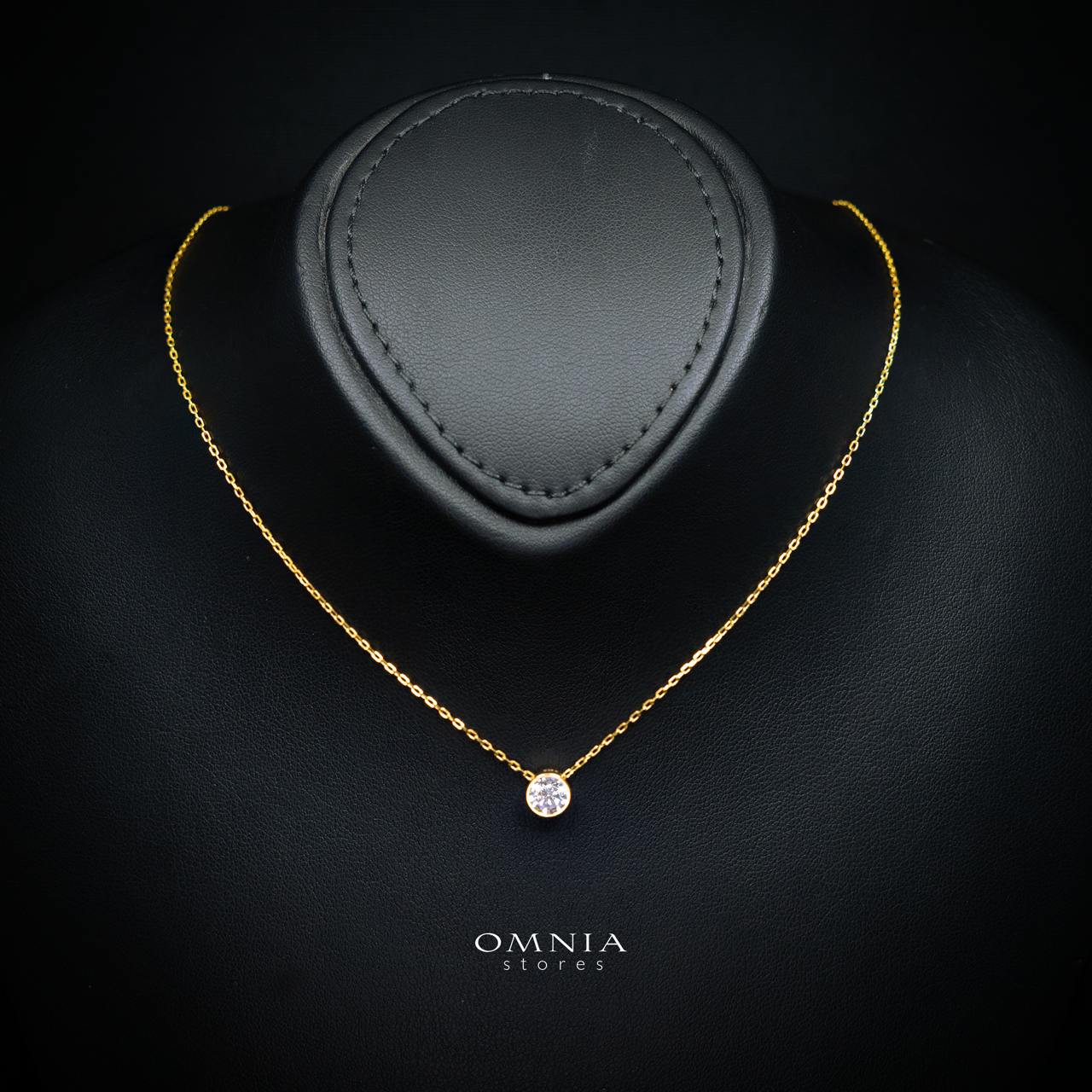 Lavinia White Gold-Plated Pendant Necklace with High-Quality Simulated Diamonds in 925 Sterling Silver