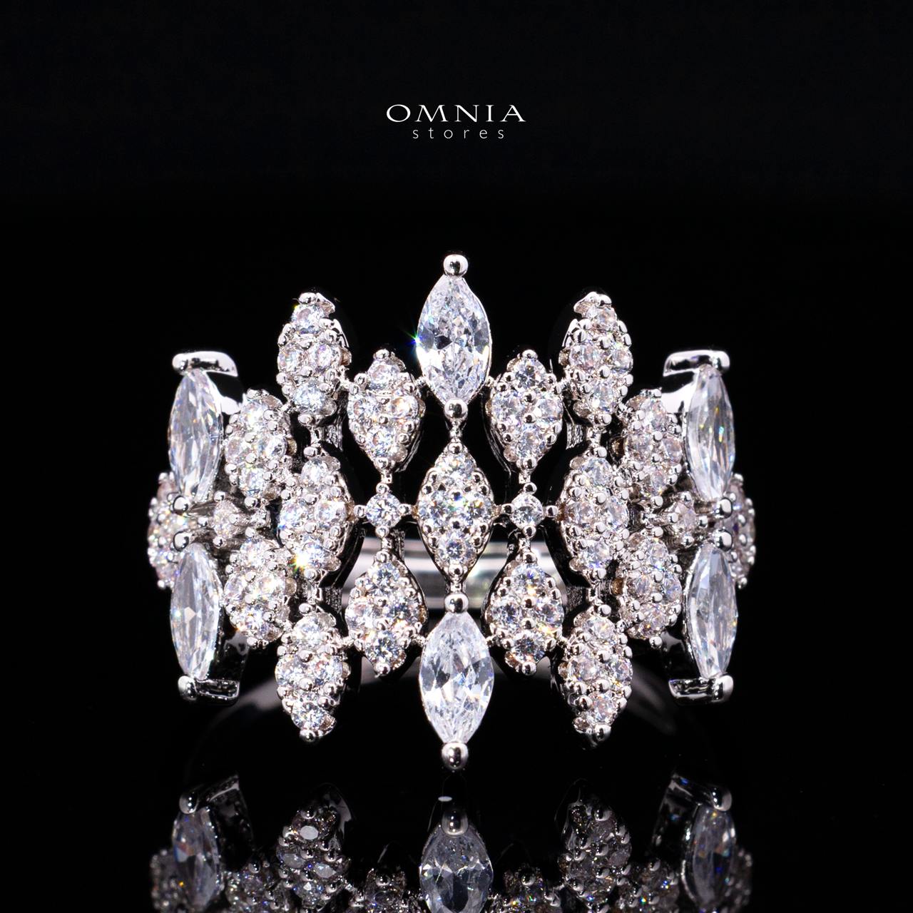 Cyra White Luxury Bridal Full Set with High-Quality Simulated Diamonds and Rhodium Plating - Image 5