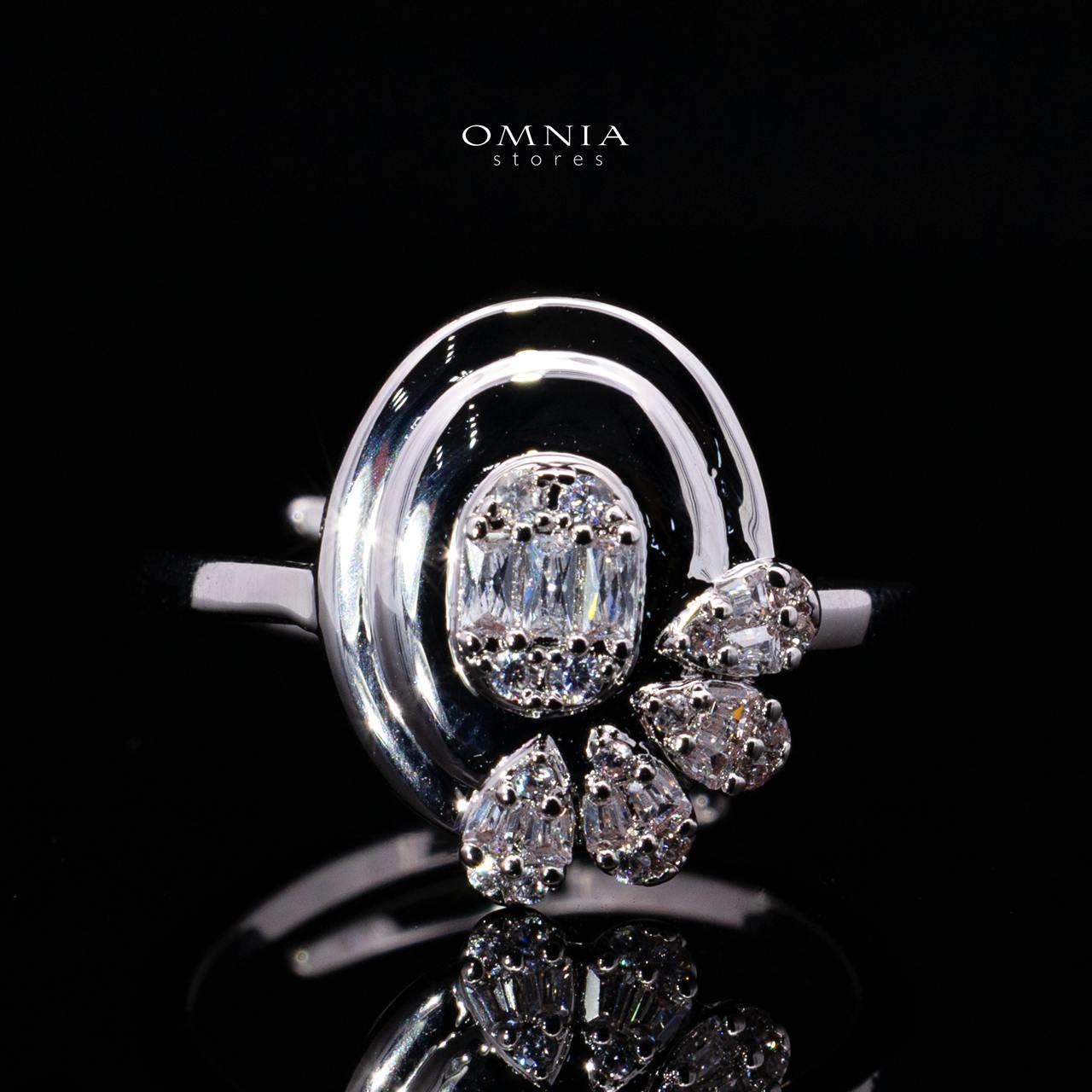 Raneesa White Luxury Jewelry Set – Necklace, Earrings & Ring with High-Quality Simulated Diamonds and Rhodium Plating - Image 5
