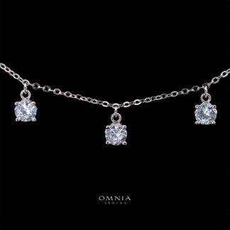 Daenerys White Necklace with High-Quality Simulated Diamonds