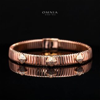 Calyssia Rose Gold Bracelet with High-Quality Premium Simulated Diamonds in 925 Sterling Silver