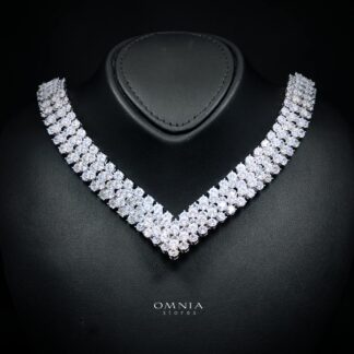 Thalara Necklace with High-Quality Premium Simulated Diamonds in 925 Sterling Silver