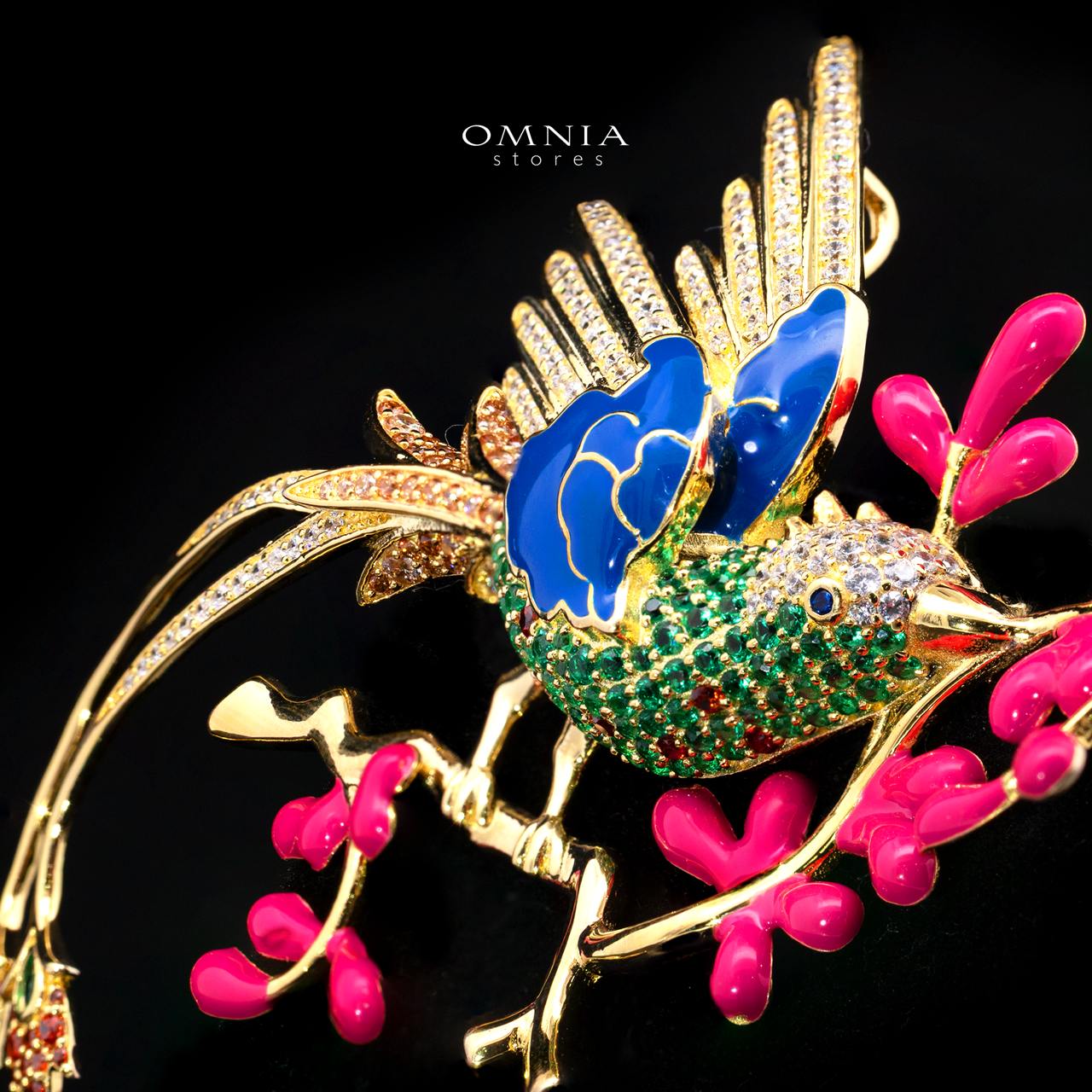 Ghazeela Gold-Plated Brooch with High-Quality Premium Simulated Diamonds in 925 Sterling Silver - Image 2