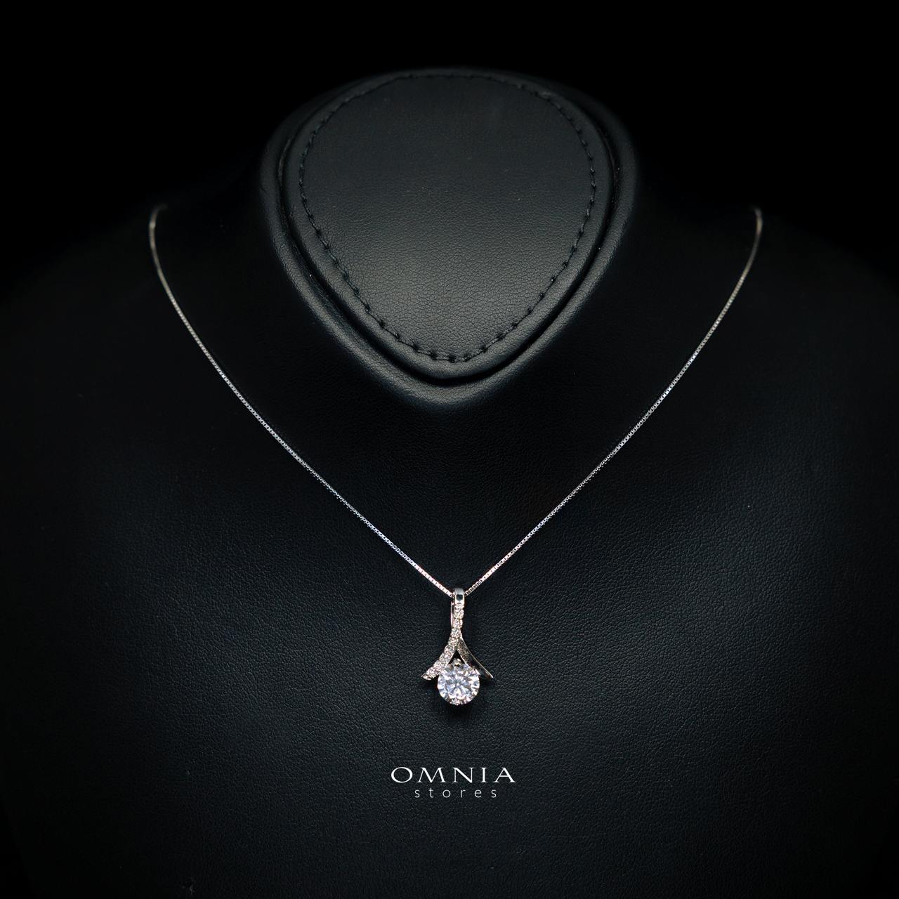 Yelena Pendant Necklace with High-Quality Simulated Diamonds in 925 Sterling Silver - Image 2