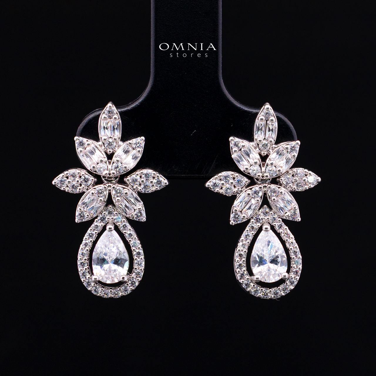 Marzena White Bridal Full Set with High-Quality Premium Simulated Diamonds – Rhodium-Plated - Image 4