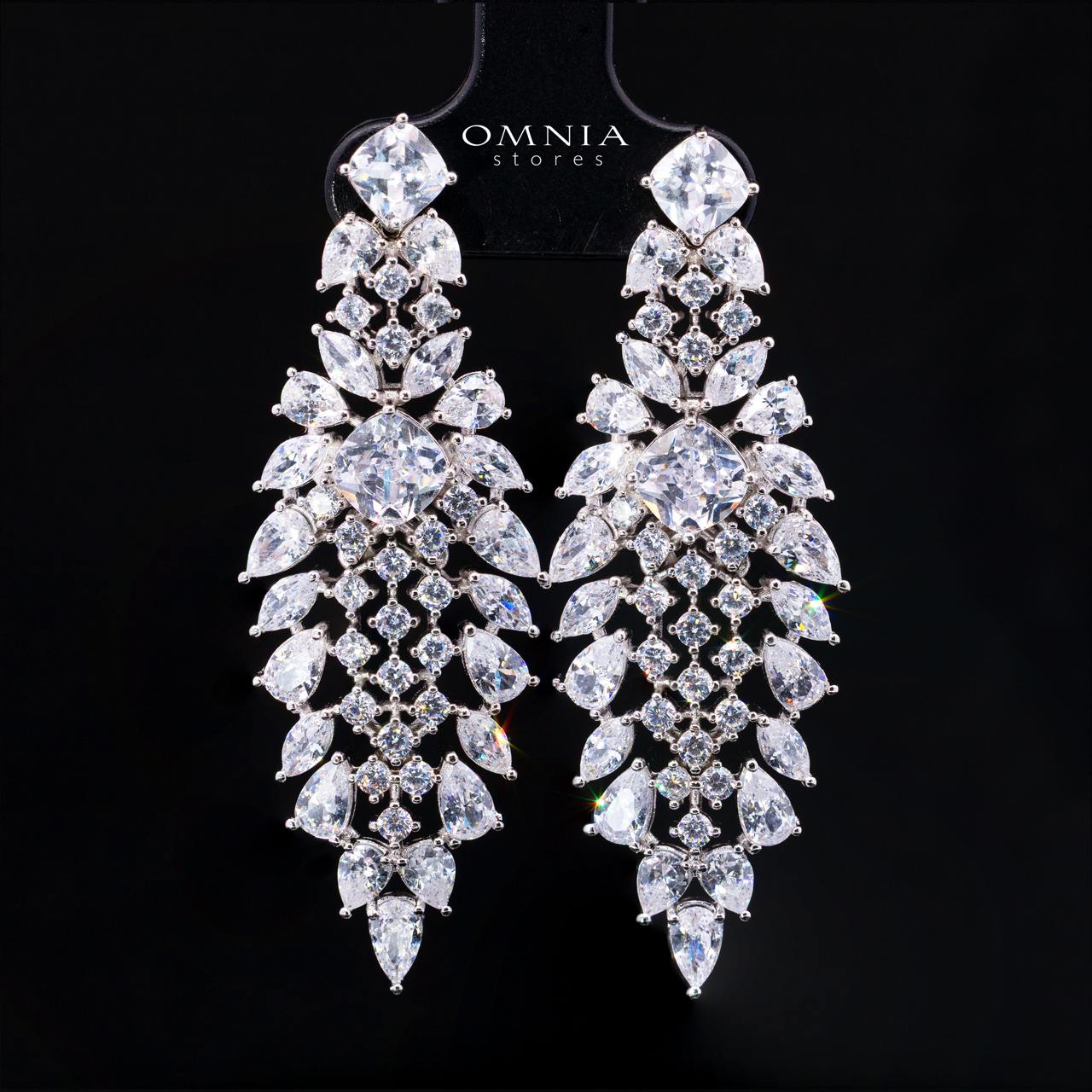 Haneeza White Luxury Bridal Full Set with High-Quality Simulated Diamonds, Rhodium Plated - Image 4