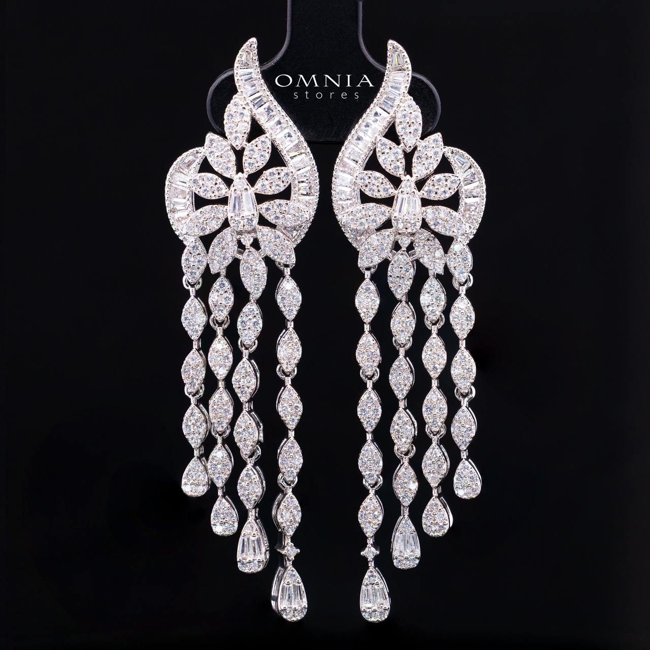 Mahsira White Luxury Bridal Full Set with High-Quality Simulated Diamonds and Rhodium Plating - Image 4