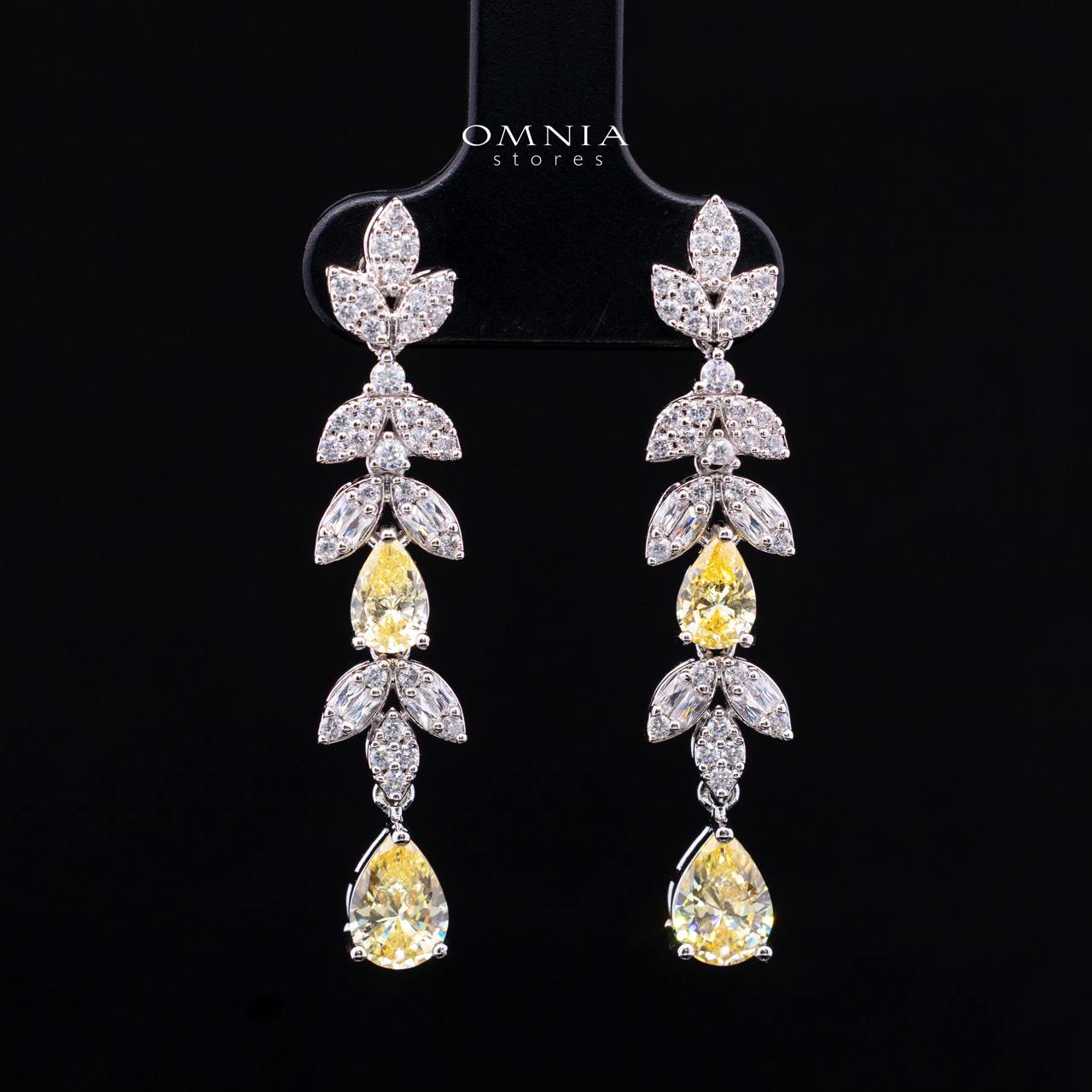 Aylara Yellow Luxury Bridal Full Jewelry Set with High-Quality Premium Simulated Diamonds - Image 4