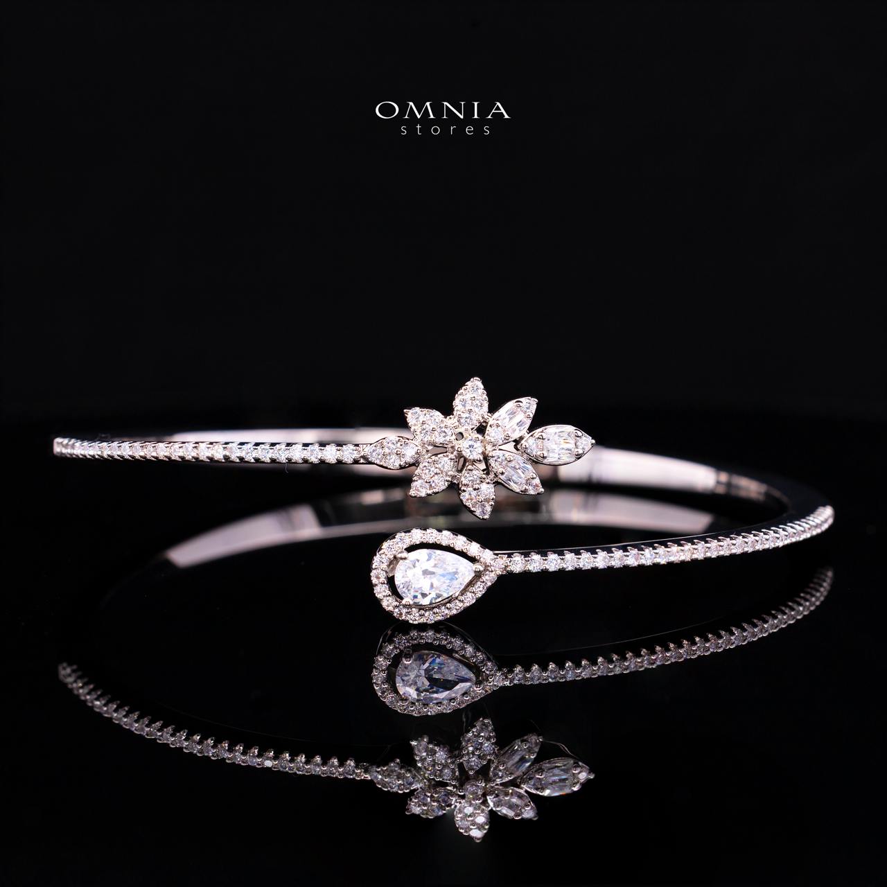 Marzena White Bridal Full Set with High-Quality Premium Simulated Diamonds – Rhodium-Plated - Image 3