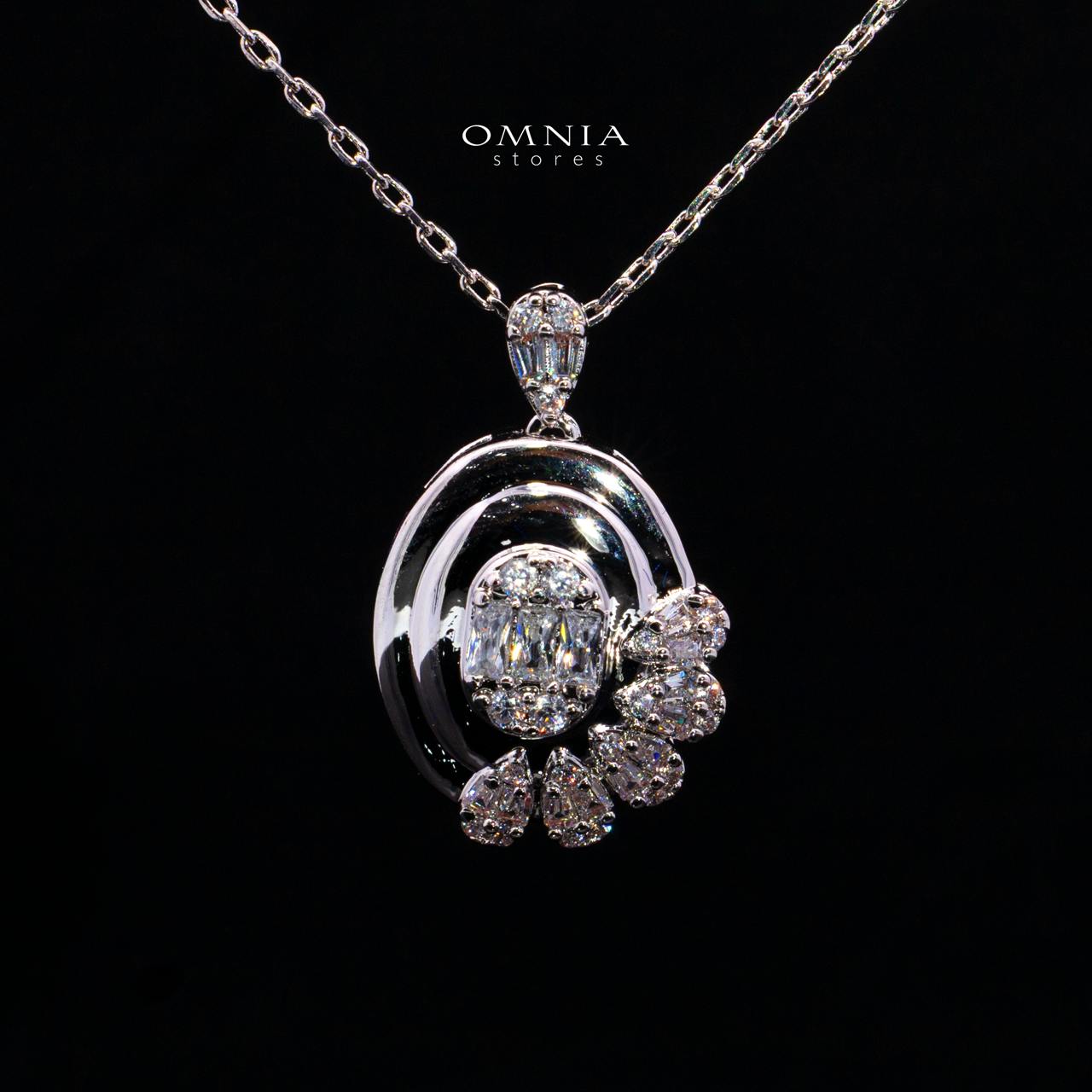 Raneesa White Luxury Jewelry Set – Necklace, Earrings & Ring with High-Quality Simulated Diamonds and Rhodium Plating - Image 3