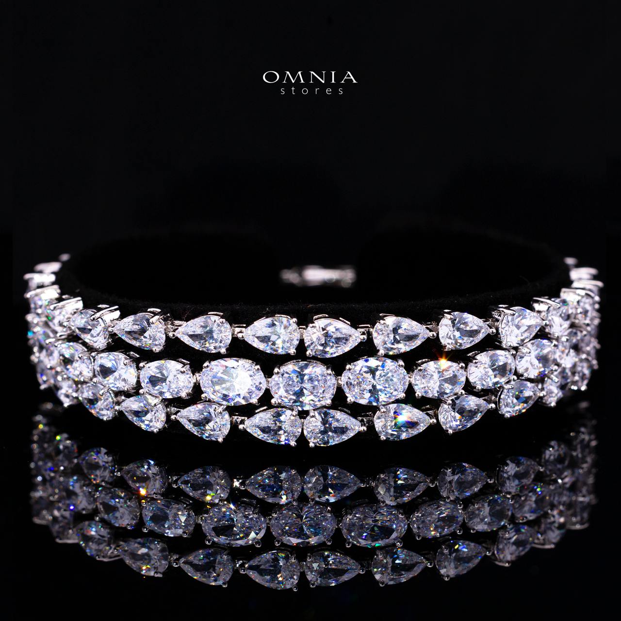 Raneefa White Luxury Bridal Full Jewelry Set with High-Quality Premium Simulated Diamonds - Image 3