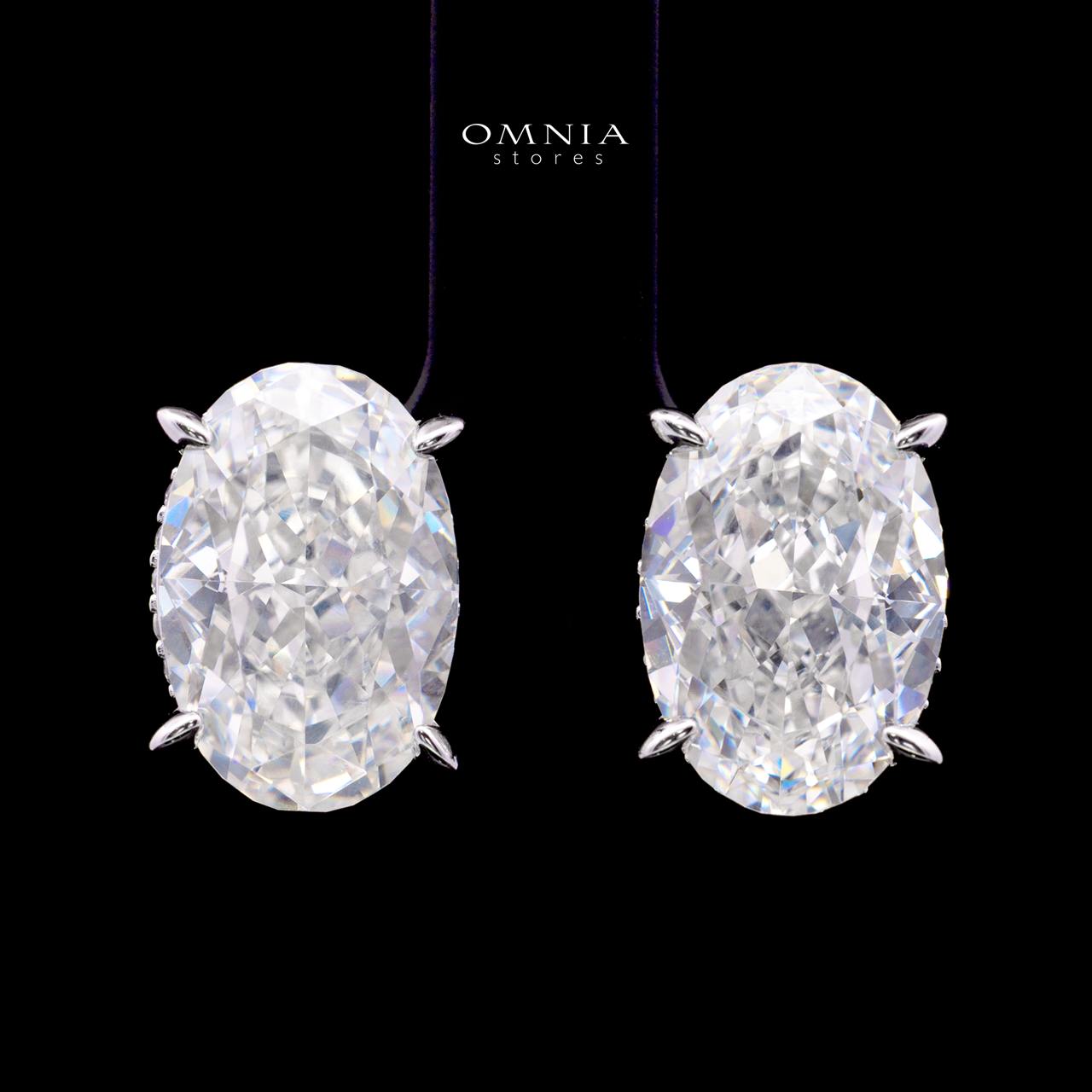 Gianna Earring with Certificate, High-Quality Premium Simulated Diamonds in 925 Sterling Silver