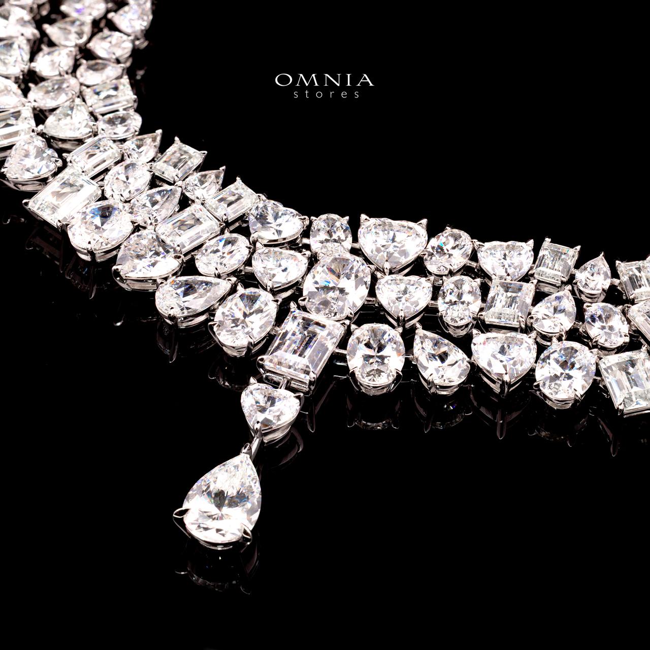 Margaret Royal Diamond Necklace with Certificate & Premium Simulated Diamonds in 925 Sterling Silver - Image 2