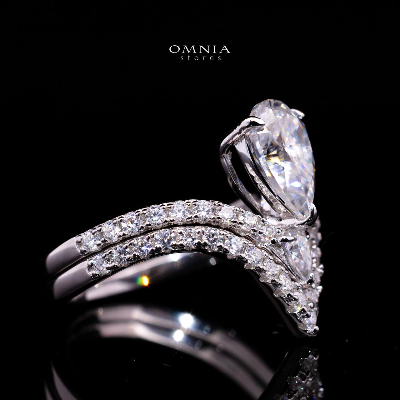 Katrin Pear-Cut Moissanite Ring 6x9mm (1.5CT) in 925 Sterling Silver - Image 4