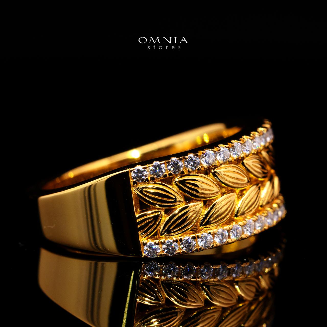 Grete Moissanite Ring in 925 Sterling Silver Gold Plated - Image 3