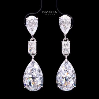 Zephanie Earrings with Certified Premium Simulated Diamonds in 925 Sterling Silver