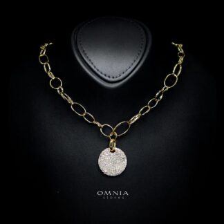 Raelynn Gold-Plated Necklace with Certified Premium Simulated Diamonds in 925 Sterling Silver