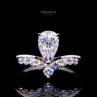 Antonella Ring with Certified Premium Simulated Diamonds in 925 Sterling Silver