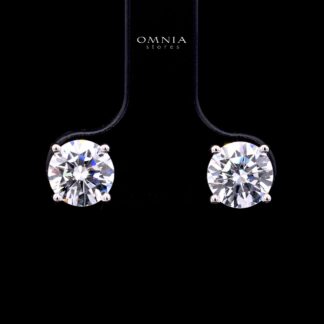 Cassie Stud Earring with Certified High-Quality Premium Simulated Diamonds in 925 Sterling Silver
