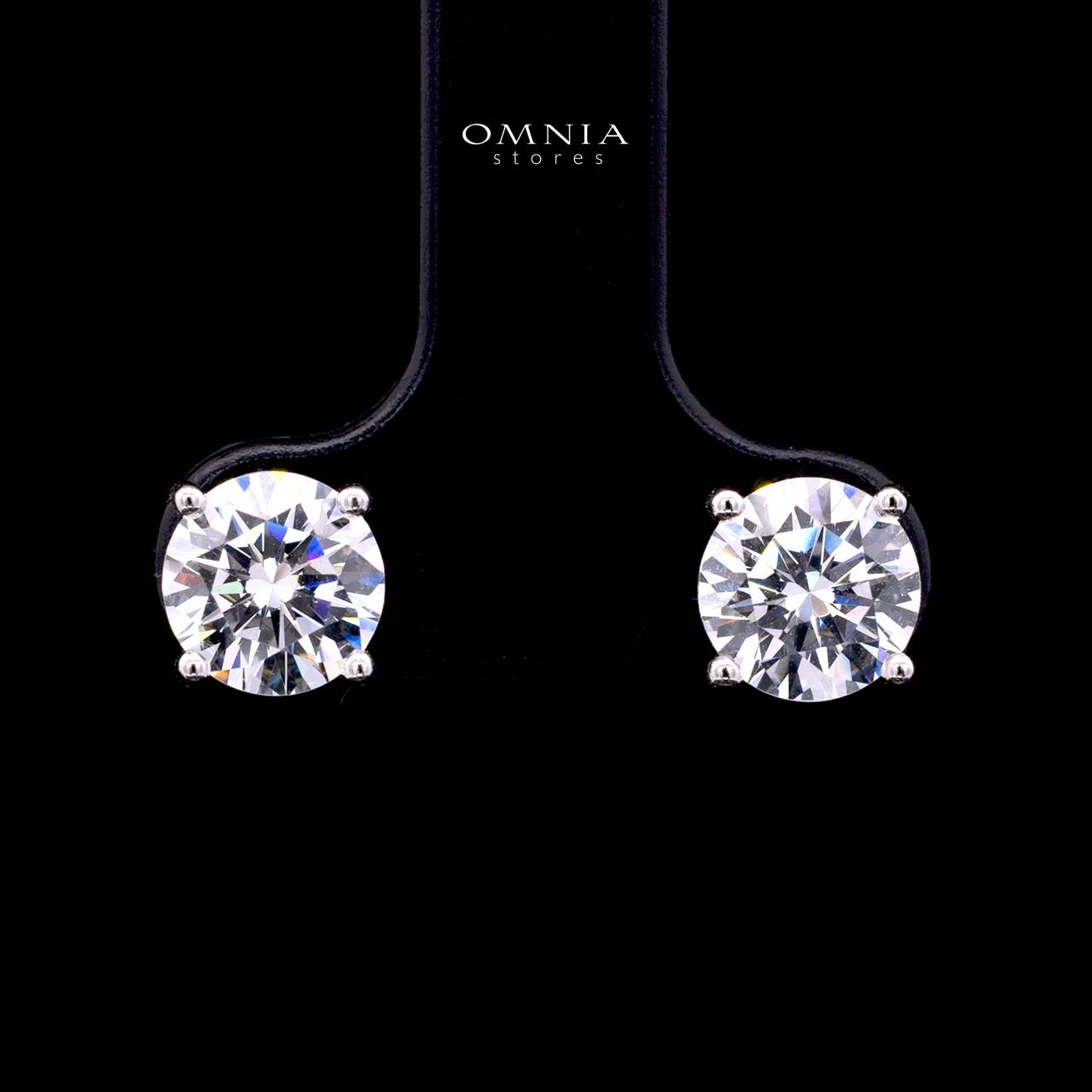 Cassie Stud Earring with Certified High-Quality Premium Simulated Diamonds in 925 Sterling Silver