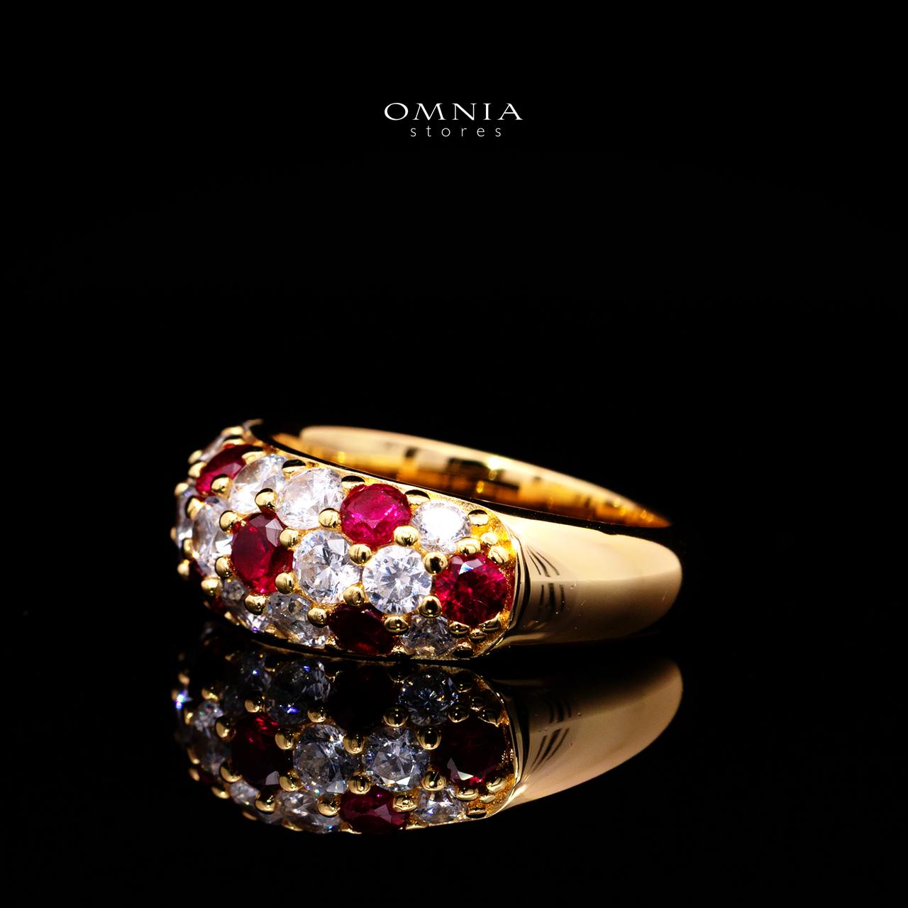 Angie Gold-Plated Ring with Certified Premium Simulated Diamonds in 925 Sterling Silver - Image 2