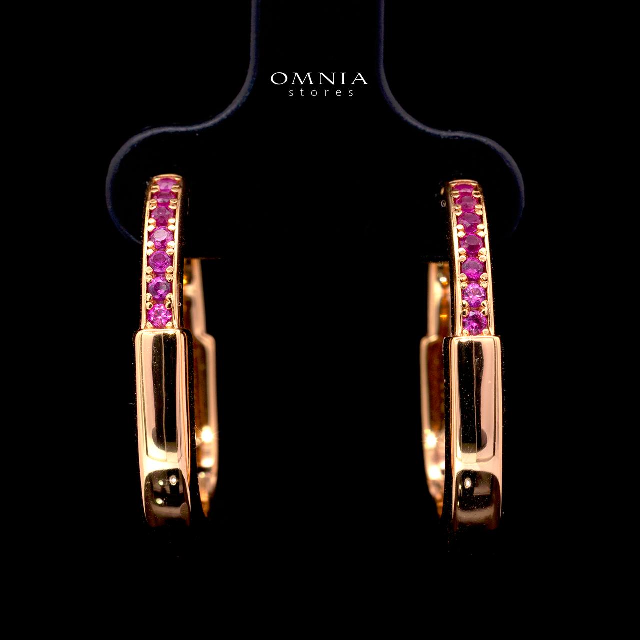 Klarity Rose Gold-Plated Earrings with Certified High-Quality Premium Simulated Diamonds in 925 Sterling Silver