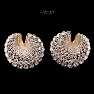 Maria Rose Gold Premium Rhodium-Plated Alloy Earrings with High-Quality Simulated Diamonds