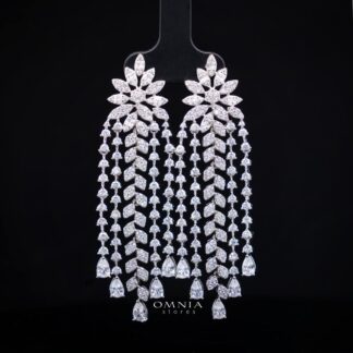 Faye Earrings with High-Quality Premium Simulated Diamonds in 925 Sterling Silver