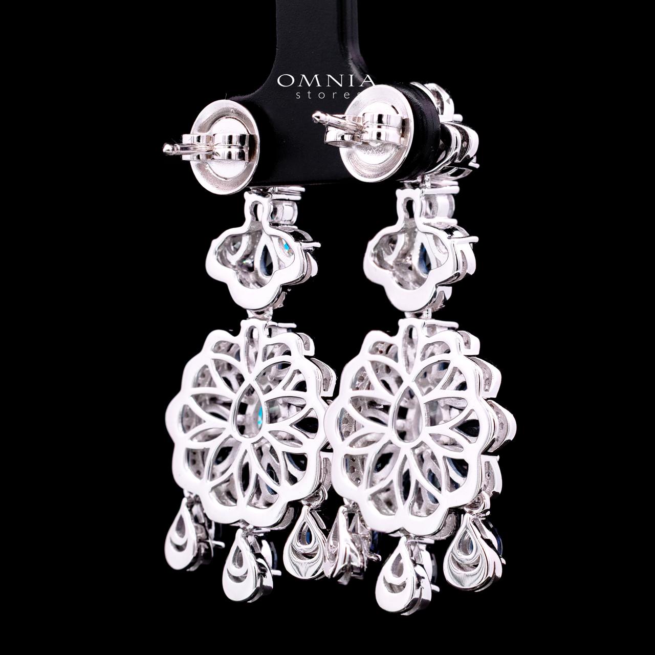 Rayna Blue Certified Lab Crafted Drop Earrings With High Quality 925 Silver - Image 3