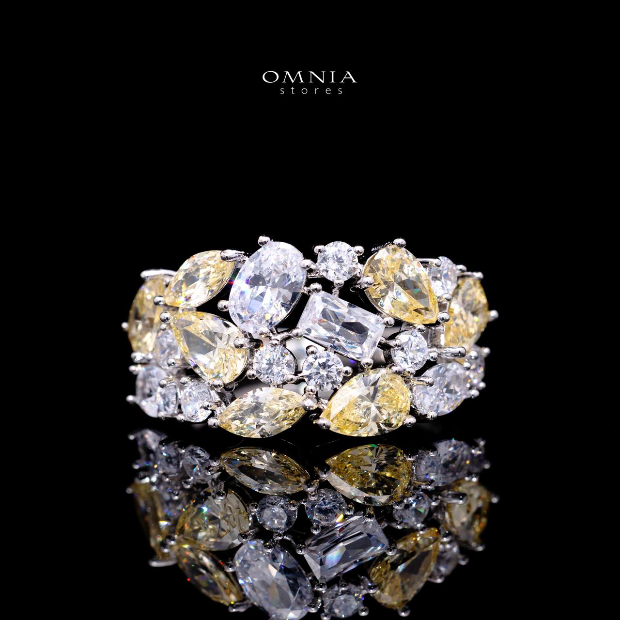 Maya Yellow Luxury Bridal Full Set with High-Quality Simulated Diamonds – Rhodium Plated - Image 5