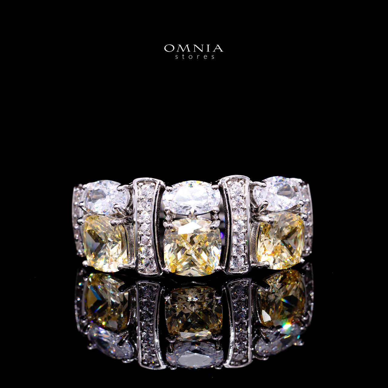 Marley Yellow Bridal Full Set with High-Quality Simulated Diamonds – Rhodium Plated - Image 5