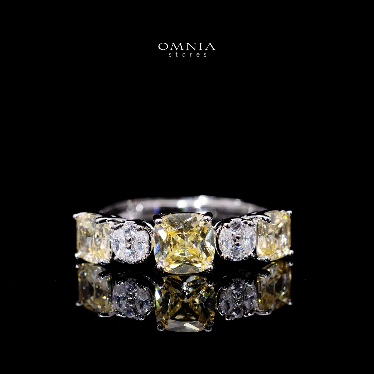 Maisie Yellow Luxury Bridal Full Set with High-Quality Simulated Diamonds – Rhodium Plated - Image 5