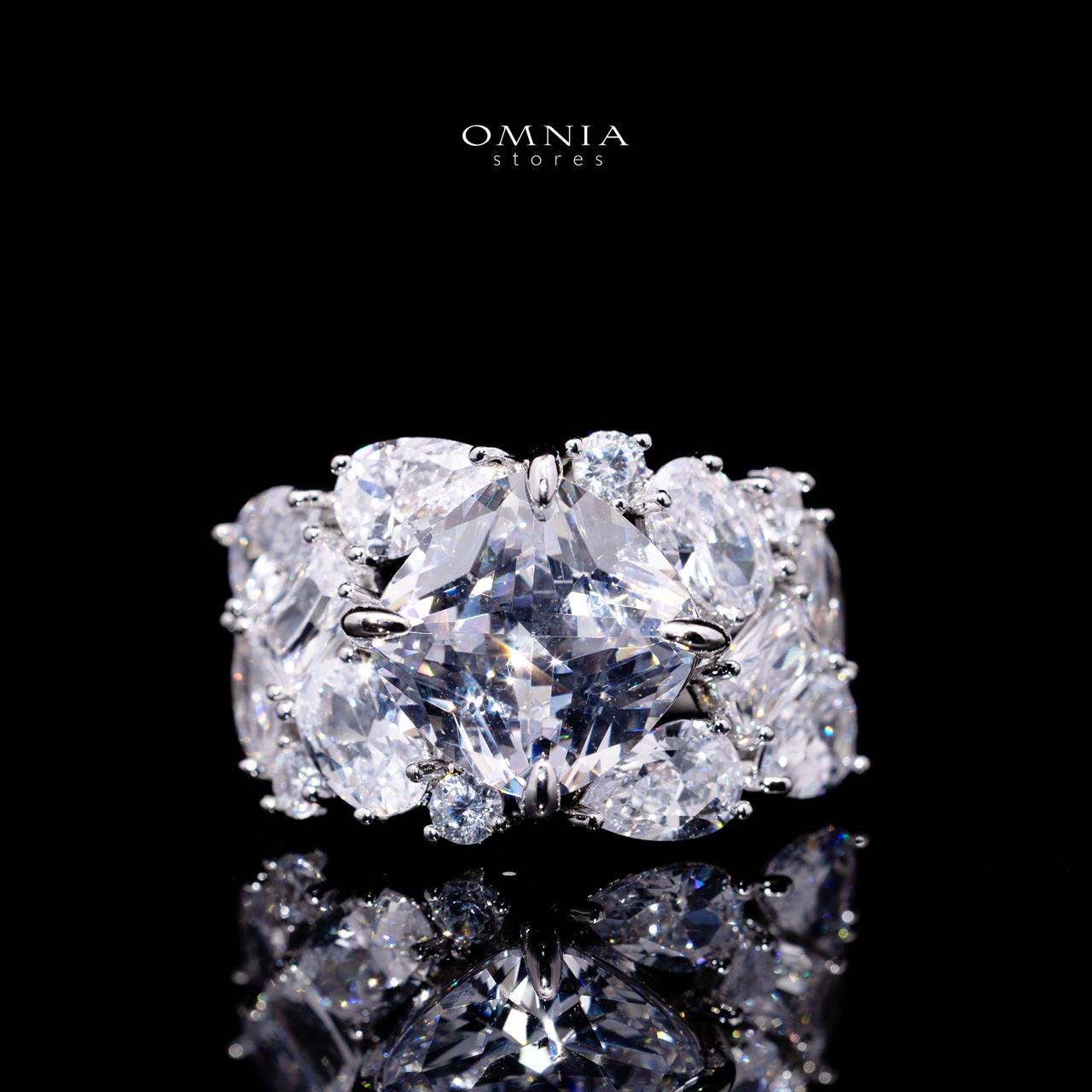 Roxane White Luxury Bridal Full Set with High-Quality Simulated Diamonds – Rhodium Plated - Image 5